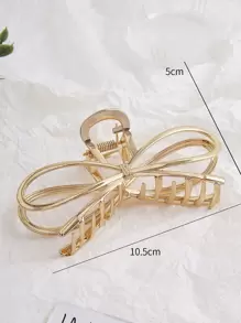 1 件简约发夹，带蝴蝶结和设计，适合女士，发夹发饰，发髻街头，学校爪夹发夹发夹发夹发夹发夹接发夹秋冬度假装女士