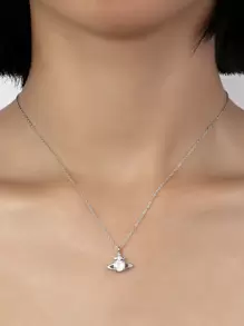 1 Peça Colar De Corrente De Clavícula Minimalista Com Inserção Luxuosa E Fashion, Design Único