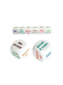 2.5cm Alphabet Graphic Dice - Multicolor - View 1