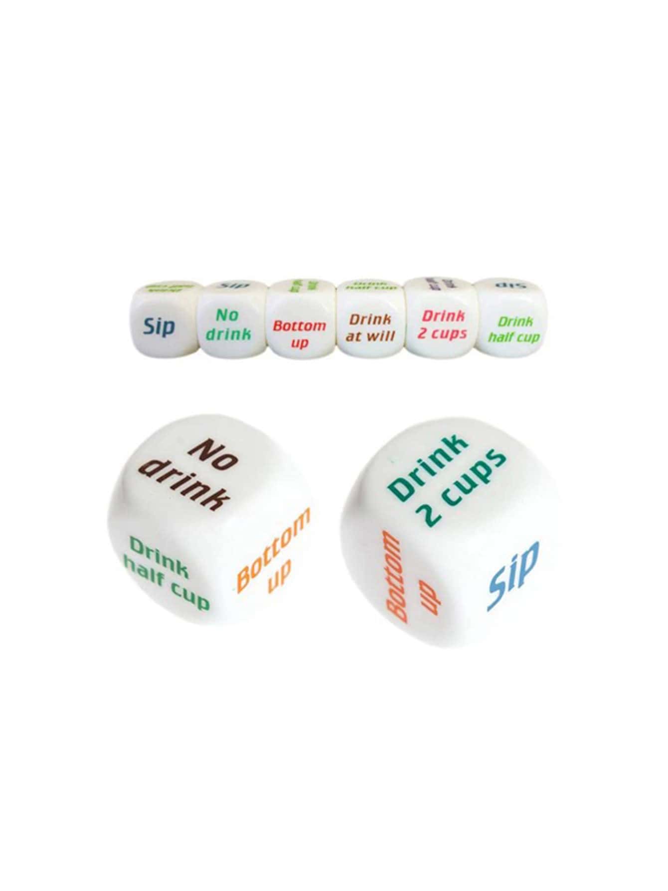 2.5cm Alphabet Graphic Dice - Multicolor - View 1