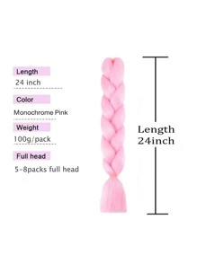 Brown Braided hair extension 24 "1 package synthetic high temperature Rainbow Giant braided hair Twist crochet female hair
