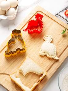 1 Miếng Máy cắt bánh sandwich , Hình trái tim Dụng cụ cắt bánh quy , Bánh mỳ Cắt Máy móc Đối với Làm bánh - Màu vàng - Xem 5