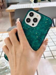 Etui na telefon z wzorem marmuru - Zielony - Zobacz 4
