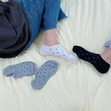 四的波卡圓點時尚百搭每天裝飾船襪 - 彩色 - 查看 4