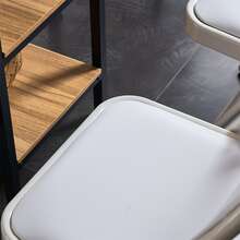 6pcs Elegant Foldable Iron & PVC Chairs for Convention & Exhibition White - trắng - Xem 3