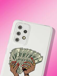 1入組印有貨幣圖案的手機殼，適用於iPhone/Samsung - 彩色 - 查看 5