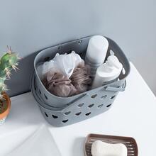 Heart Shaped Bath Basket Bathroom Storage For Fruits And Vegetables, Portable Bath Basket With Handle, Available In 1pc And 2pcs - Multicolor - View 6