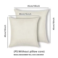 4入組幾何樣式靠墊套不附帶墊芯