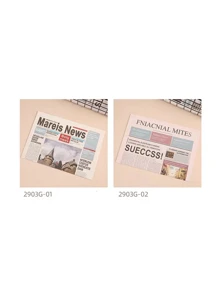 1 件復古舊報紙/英文報紙攝影道具/花卉包裝紙,顏色隨機 - 彩色 - 查看 11