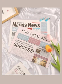 1 件復古舊報紙/英文報紙攝影道具/花卉包裝紙,顏色隨機 - 彩色 - 查看 6