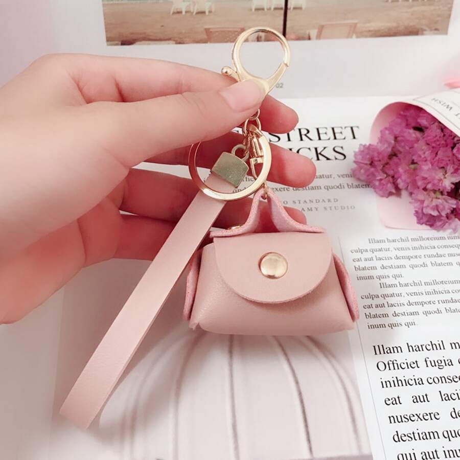 creativo lindo mini Bolso dulce Bolso Llavero Llavero Bolsa de joyería Monedero accesorio Accesorios - Rosa - Ver 1
