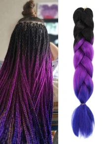 棕色辮子接發24寸1包合成耐高溫彩虹巨型辮子發麻花鉤針女發