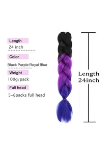 棕色辮子接發24寸1包合成耐高溫彩虹巨型辮子發麻花鉤針女發