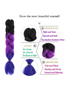 棕色辮子接發24寸1包合成耐高溫彩虹巨型辮子發麻花鉤針女發