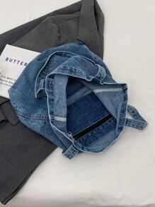 Fashion Simple Daily Casual Large Capacity Denim Tote Bag