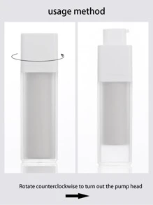 1入組白色雙層真空霜罐，多種尺寸，旅行存儲乳液、保濕霜等