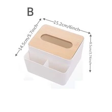 1 Miếng Đơn giản Hộp trữ Đối với Tissue Với Gỗ Nắp , Đa chức năng Phòng khách Bàn Hộp đựng , Trắng - trắng - Xem 10