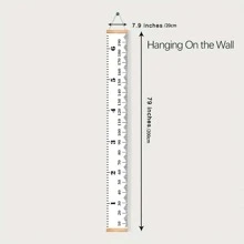 Growth Chart For Kids, Canvas Height Chart Ruler Removable Wood Hanging Wall Ruler Measurement Chart For Home Decoration - White - View 7