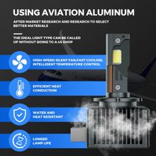 60W/PC D2S Automotive LED Headlights Replace the original xenon lamp - Black - View 6