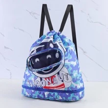 Swim Bag Children's Dry And Wet Separation Backpack - Blue - View 1