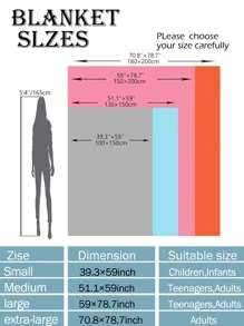 1pc High-definition Digital Printed Flannel Blanket - 彩色 - 查看 4