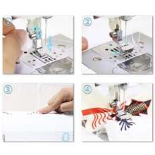 2入組老式蝴蝶家用縫紉機壓腳雙折絎縫斜壓腳，多用途壓腳 - 銀色 - 查看 4