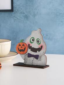 1 pieza Adorno de madera dulce & & fantasma tenencia calabaza casa adorno - Multicolor - Ver 2