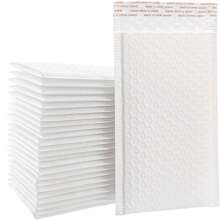 50pcs White Polyethylene Bubble Envelope (5 X 5.8 Inches) Foam Bag Polyester For Shipping/packaging/mailing - White - View 1