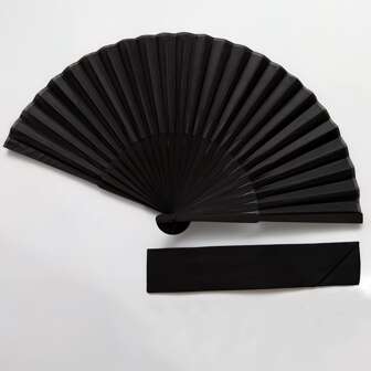 Ventilator pliabil în stil chinezesc, retro, negru, pentru dans, nuntă, petrecere - ventilator pliabil pentru dans chinezesc Cele mai bune cadouri
