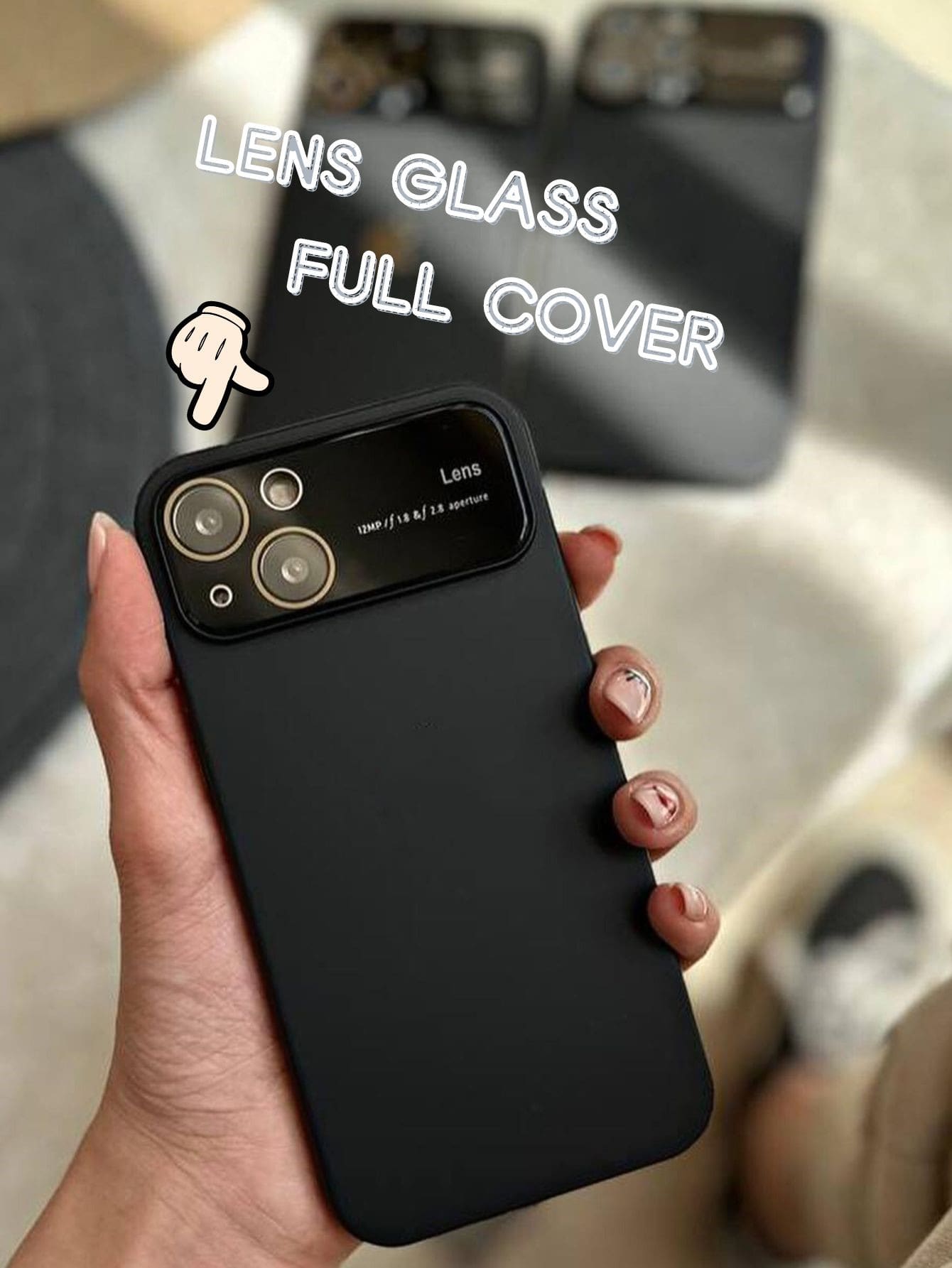 Minimalist Phone Case - Black - View 1