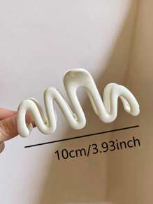 3pcs/Pack Ladies' Colored Wave Shaped Hair Claw Clips Casual - Multicolor - View 5