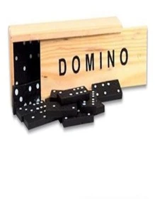 10 Wooden Dominoes With Case - Ginger - View 3