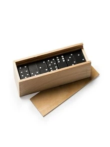 10 Wooden Dominoes With Case - Ginger - View 2