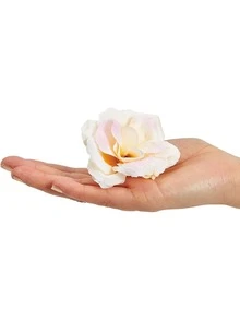 10/15/20/25/30 Pack Royal Blue Roses Artificial Flowers Bulk, 3 Inch Stemless Faux Silk Roses For Decorations, Wedding, Faux Bouquets - Champagne - View 2