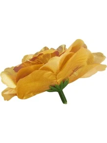 10/15/20/25/30 Pcs/Pack Royal Blue Rose Artificial Flowers, 3 Inch Stemless Silk Roses, Suitable For Decoration, Wedding, Fake Flower Bouquet - Gold - View 4