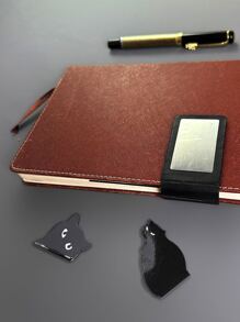 6pcs Cartoon Magnetic Black Cat Series Bookmark - Multicolor - View 3