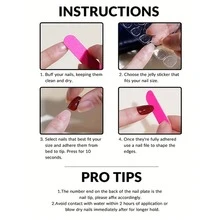 48入組短棺材造型假指甲適用於手指和短正方形假指甲適用於腳趾帶黃色色調果凍膠水2入組,指甲銼1入組和木棒1入組 - 黃色 - 查看 7