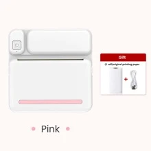 C19 Mini Printer Smart Thermal Printer Inkless Wireless Portable for Sticker  Maker For phone Android IOS - Pink - View 4
