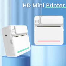 C19 Mini Printer Smart Thermal Printer Inkless Wireless Portable for Sticker  Maker For phone Android IOS - Pink - View 1