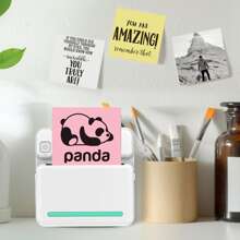 C19 Mini Printer Smart Thermal Printer Inkless Wireless Portable for Sticker  Maker For phone Android IOS - Pink - View 2