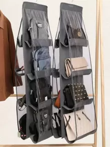 1件/2件手提包悬挂收纳袋用于收纳手提包衣柜悬挂收纳袋手提包收纳袋用于衣柜返校 - 灰色 - 查看 1