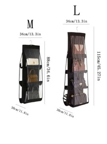 1件/2件手提包悬挂收纳袋用于收纳手提包衣柜悬挂收纳袋手提包收纳袋用于衣柜返校 - 灰色 - 查看 2