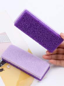 2入組磨腳石足部去角質刀洗滌器,便攜沐浴和淋浴足療工具 - 紫色 - 查看 3