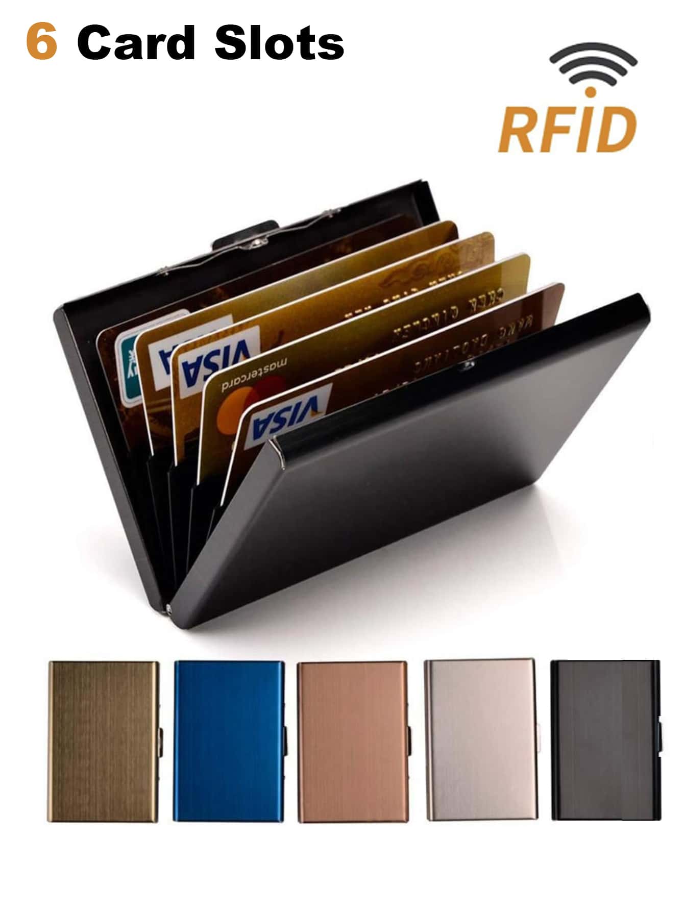 metal credit card sleeve Luxury Men's Designer Slim Premium Holder with RFID Blocking Air-Tag Slot Premium Brand Name ensuring it lasts a long time CASEKEY Aluminum Wallet Luxury Metallic