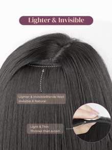 Synthetic hair extension 24 inch 6PCS black thick wig natural soft Synthetic fiber - Black - View 5