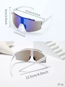 POLASUP 1pc Cycling & Outdoor Sports Goggles With Detachable Strap, Eyeglasses Case Gift Set, Available In Black, White, Blue, Purple, Red, Pink, Suitable For Men And Women, All Seasons Sports For Driving, Fishing, Camping, Cycling, Hiking, Running