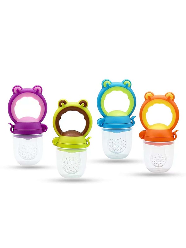 7 pcs Teether Pacifier Baby Feeding Set,Silicone Feeding Bottle with