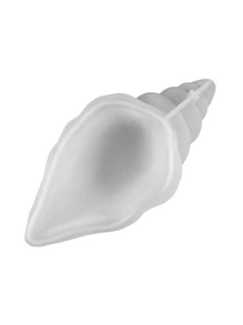 Bộ 3 khuôn nến silicon hình ốc sên biển tự làm, khuôn chậu hoa mọng nước tròn và thạch cao, khay đựng đồ hình bầu dục, đế lót cốc, khuôn keo nhựa trang trí nhà cửa - trắng - Xem 4