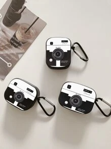 Camera Design Case Compatible With AirPods For AirPods1/2 AirPods Pro - Apricot - View 1