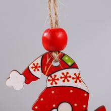 12 piezas Adornos Navidad madera , dulce creativo colgante decoraciones para casa - Multicolor - Ver 6